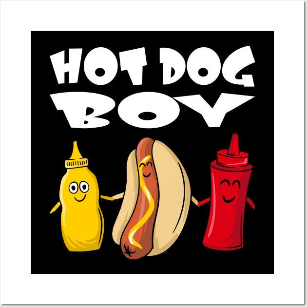 Mustard Paste Hotdog & Ketchup Sausage Wall Art by Shirtjaeger